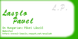 laszlo pavel business card